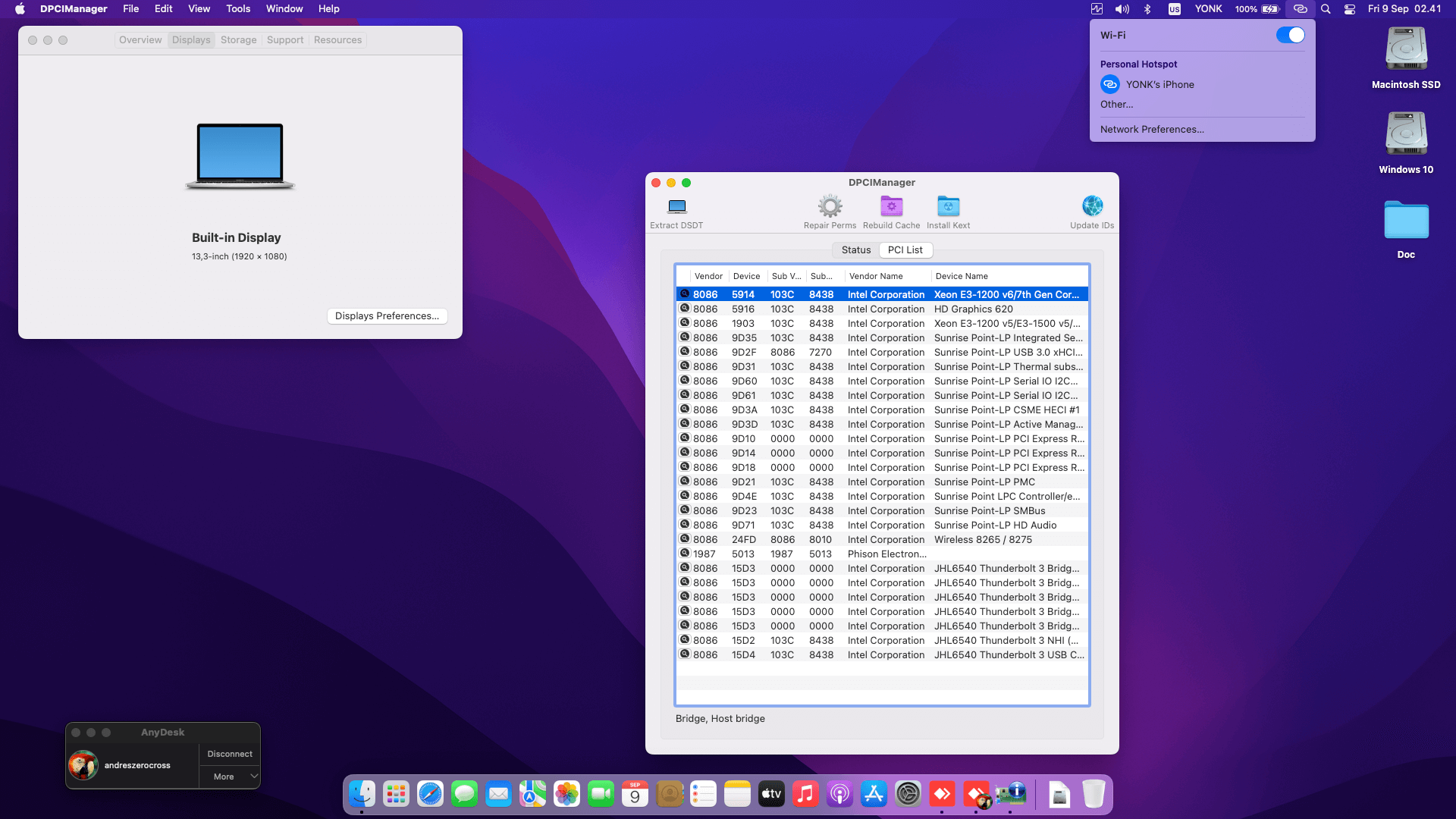 HP EliteBook 1030 X360 G3 [KabyLake R + Intel UHD 620 + I2C]   OpenCore 2